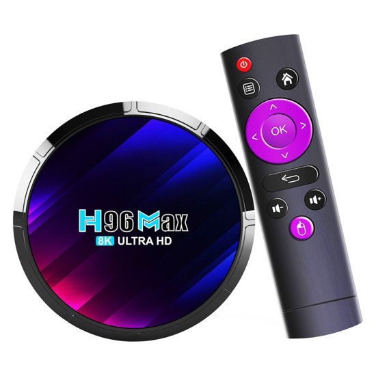 H96 Tv Box Max Rk3528, 8K, 2/16Gb, Wifi, Bluetooth, Android 13