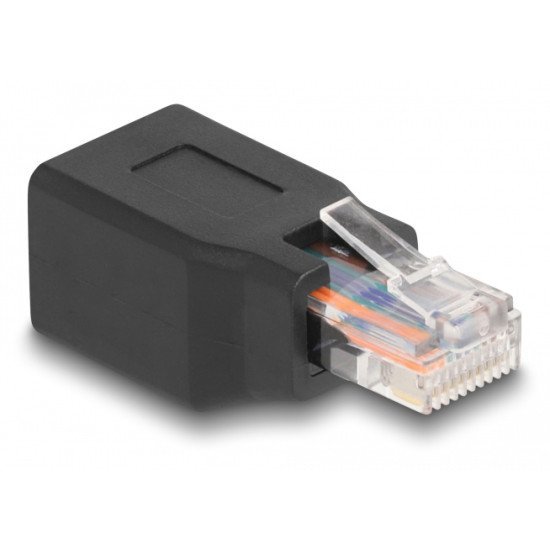 Powertech Αντάπτορας Rj45/Rj48/Rj50 Cab-N325, 10P/10C Pin Out 1:1, Μαύρο Powertech Αντάπτορας Rj45/Rj48/Rj50 Cab-N325, 10P/10C Pin Out 1:1, Μαύρο