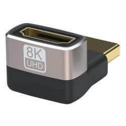 Powertech Αντάπτορας Hdmi 2.1 Cab-H159, 8K/60Hz, Γωνιακός, Μαύρος