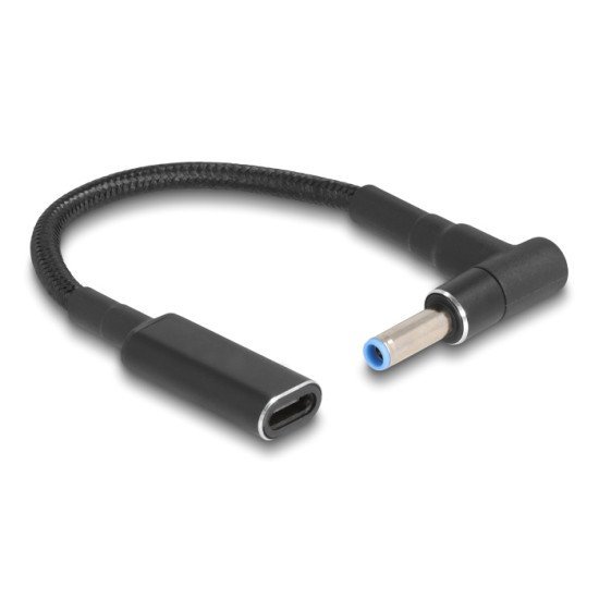 Powertech Καλώδιο Τροφοδοσίας Cab-Uc075, Usb-C Σε Hp 4.5X3.0Mm, Μαύρο