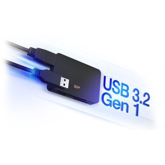 Silicon Power Card Reader U3 Για Sd/Microsd/Mmc/Cf/Ms, Usb 3.2, Μαύρο