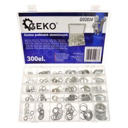 Geko Σετ Αλουμινένιες Ροδέλες G02824, Διάφορα Μεγέθη, 300Τμχ