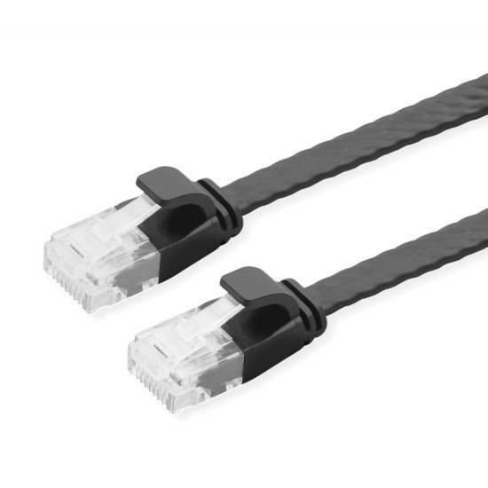 Powertech Καλώδιο Δικτύου Cab-N347, Flat, Cat 6A U/Utp, 1M, Μαύρο Powertech Καλώδιο Δικτύου Cab-N347, Flat, Cat 6A U/Utp, 1M, Μαύρο
