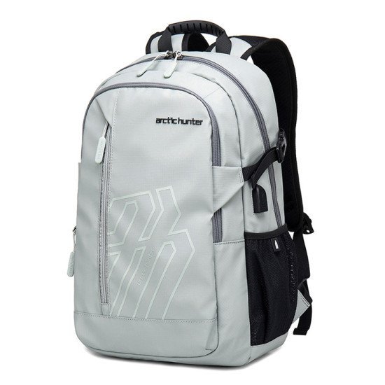 Arctic Hunter Τσάντα Πλάτης B00387 Με Θήκη Laptop 15.6", 26L, Usb, Γκρι