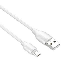 Ldnio Καλώδιο Micro Usb Σε Usb Ls371, 2.1A, 1M, Λευκό