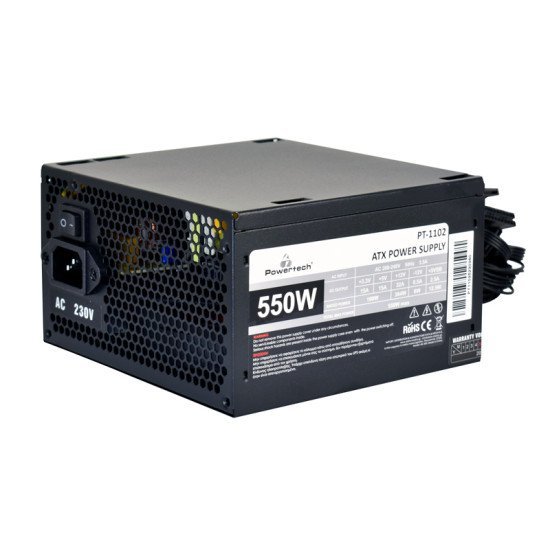 Powertech Τροφοδοτικό Για Pc Pt-1102, 550W, Atx, 120Mm Fan