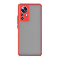 Powertech Θήκη Color Button Mob-1873 Για Xiaomi 12/12X, Κόκκινη