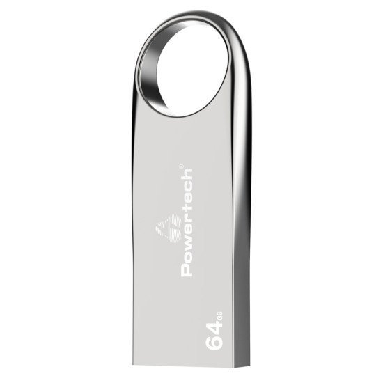 Powertech Usb Flash Drive Pt-1124, 64Gb, Usb 3.2, Ασημί