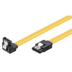 Goobay Καλώδιο Sata 95020, Γωνιακό, 6Gbps, 0.5M, Κίτρινο