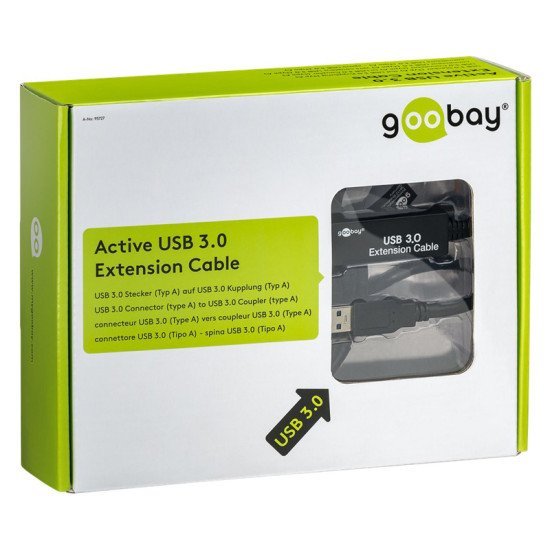 Goobay Καλώδιο Προέκτασης Usb 3.0 95727, Active, 5Gbps, 5M, Μαύρο Goobay Καλώδιο Προέκτασης Usb 3.0 95727, Active, 5Gbps, 5M, Μαύρο