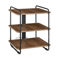 Brateck Ραφιέρα Δαπέδου Sfr-04, 454X400X496Mm, Έως 90Kg, Καφέ-Μαύρο