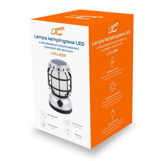 Ltc Ηλιακό Φορητό Φανάρι Lxll259, 8W Led, 800Lm, 1200Mah, Ip65