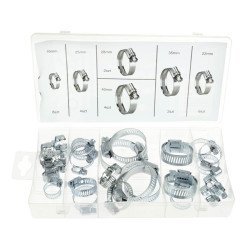 Geko Σετ Μεταλλικοί Σφιγκτήρες Λάστιχων G02812, Διάφορα Μεγέθη, 26Τμχ