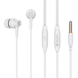 Celebrat Earphones Με Μικρόφωνο G25, 3.5Mm, 1.2M, Λευκά