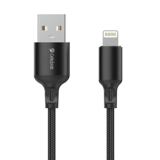 Celebrat Καλώδιο Lightning Σε Usb Cb-32, 2.4A, 1M, Μαύρο Celebrat Καλώδιο Lightning Σε Usb Cb-32, 2.4A, 1M, Μαύρο