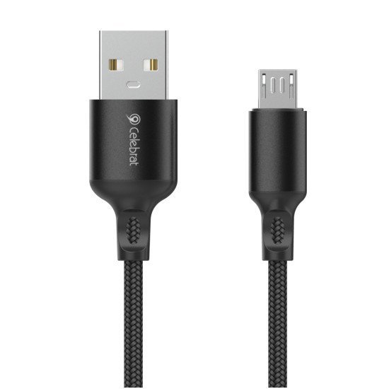 Celebrat Καλώδιο Micro Usb Σε Usb Cb-32, 2.1A, 1M, Μαύρο Celebrat Καλώδιο Micro Usb Σε Usb Cb-32, 2.1A, 1M, Μαύρο