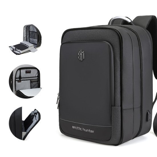 Arctic Hunter Τσάντα Πλάτης B00227L Με Θήκη Laptop 17", 41L, Usb, Μαύρη Arctic Hunter Τσάντα Πλάτης B00227L Με Θήκη Laptop 17", 41L, Usb, Μαύρη