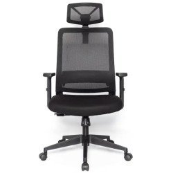 Powertech Καρέκλα Γραφείου Pt-1140 Με Μπράτσα, Ρυθμιζόμενη, Μαύρη