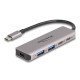 Delock Usb-C Hub 64239, 2X Usb/2X Usb-C Θύρες, 5Gbps, Γκρι