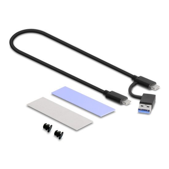 Delock Θήκη Για M.2 Nvme Pcie/Sata Ssd 42019, Tool Free, 10Gbps, Μαύρη Delock Θήκη Για M.2 Nvme Pcie/Sata Ssd 42019, Tool Free, 10Gbps, Μαύρη