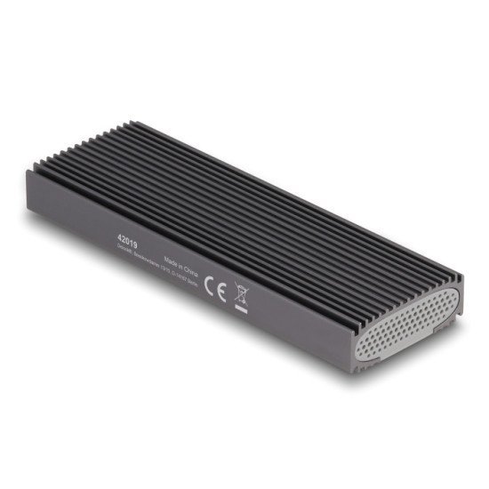 Delock Θήκη Για M.2 Nvme Pcie/Sata Ssd 42019, Tool Free, 10Gbps, Μαύρη Delock Θήκη Για M.2 Nvme Pcie/Sata Ssd 42019, Tool Free, 10Gbps, Μαύρη