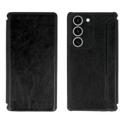 Powertech Θήκη Razor Leather Mob-1913 Για Samsung Galaxy S23 Plus, Μαύρη