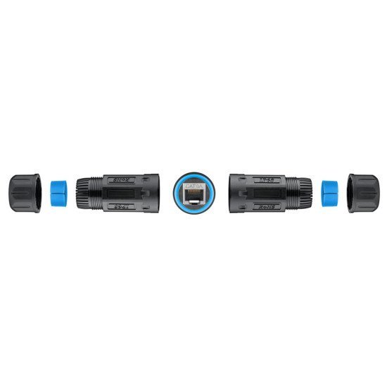 Goobay Αδιάβροχος Σύνδεσμος Rj45 Cat 6A 59582, Ip68, Μαύρος Goobay Αδιάβροχος Σύνδεσμος Rj45 Cat 6A 59582, Ip68, Μαύρος