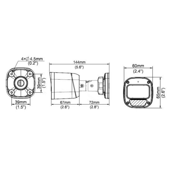 Uniarch Ip Κάμερα Ipc-B122-Apf28, 2.8Mm, 2Mp, Ip67, Poe, Ir Έως 30M