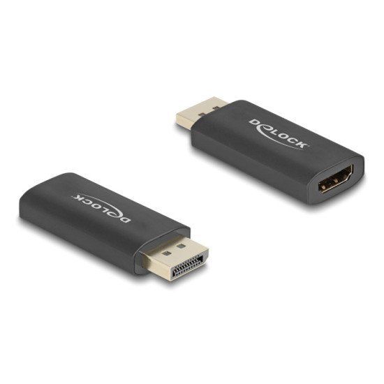Delock Αντάπτορας Displayport 1.4 Σε Hdmi 61055, 8K, Hdr, Active, Μαύρος Delock Αντάπτορας Displayport 1.4 Σε Hdmi 61055, 8K, Hdr, Active, Μαύρος