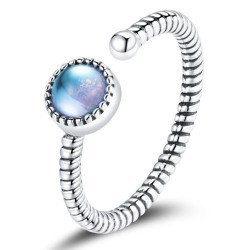 Bamoer Δαχτυλίδι Scr698, Ανοιγόμενο, Ασήμι 925, Ασημί