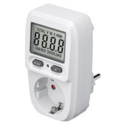 Goobay Μετρητής Κατανάλωσης Ρεύματος 64589 Με Οθόνη, Έως 3680W, Λευκός