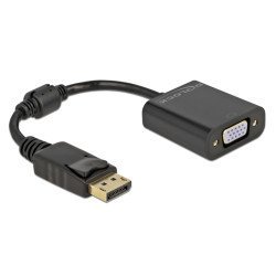 Delock Αντάπτορας Displayport Σε Vga 61006, 1920X1200P, Passive, Μαύρος
