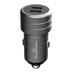 Powertech Φορτιστής Αυτοκινήτου Pt-1149, 2X Usb-C, 100W Pd, Γκρι