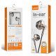 Ldnio Earphones Με Μικρόφωνο Hp09, 3.5Mm, 1.2M, Ροζ Χρυσό