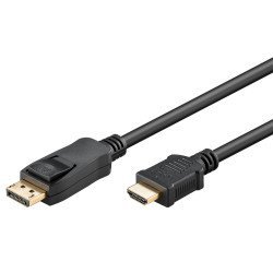 Goobay Καλώδιο Displayport Σε Hdmi 64838, 4K/30Hz, 5M, Μαύρο Goobay Καλώδιο Displayport Σε Hdmi 64838, 4K/30Hz, 5M, Μαύρο