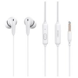 Celebrat Earphones Με Μικρόφωνο G26, 3.5Mm, 1.2M, Λευκά