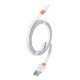 Celebrat Καλώδιο Lightning Σε Usb Cb-33L, Flat, 2.4A, 1M, Λευκό Celebrat Καλώδιο Lightning Σε Usb Cb-33L, Flat, 2.4A, 1M, Λευκό