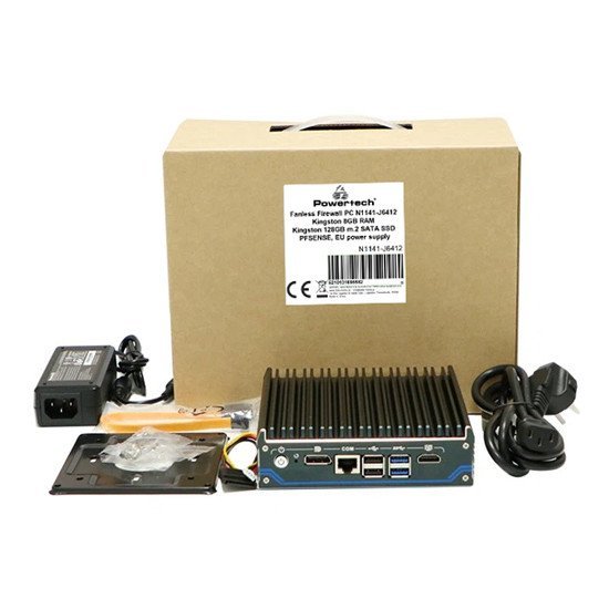 Powertech Firewall Pc Nano N1141 J6412, 8Gb/128Gb M.2 Kingston, Pfsense