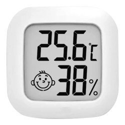 Μίνι Ψηφιακό Θερμόμετρο & Υγρασιόμετρο Cx-0726, Λευκό