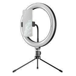 Apexel Φωτιστικό Δαχτυλίδι Led Apl-Fl10Jj13Y Με Μίνι Τρίποδα, Φ26Cm