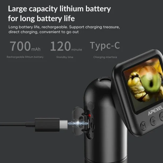 Apexel Ψηφιακό Μικροσκόπιο Apl-Ms008, 400X-800X, Led, 720P/2Mp Apexel Ψηφιακό Μικροσκόπιο Apl-Ms008, 400X-800X, Led, 720P/2Mp