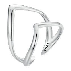 Bamoer Δαχτυλίδι Scr981-E, Ανοιγόμενο, Ασήμι 925, Ασημί