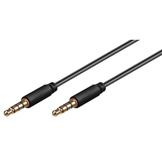Goobay Καλωδίου Ήχου 3.5Mm 63824, 4-Pin, Slim, Cu, 0.5M, Μαύρο Goobay Καλωδίου Ήχου 3.5Mm 63824, 4-Pin, Slim, Cu, 0.5M, Μαύρο