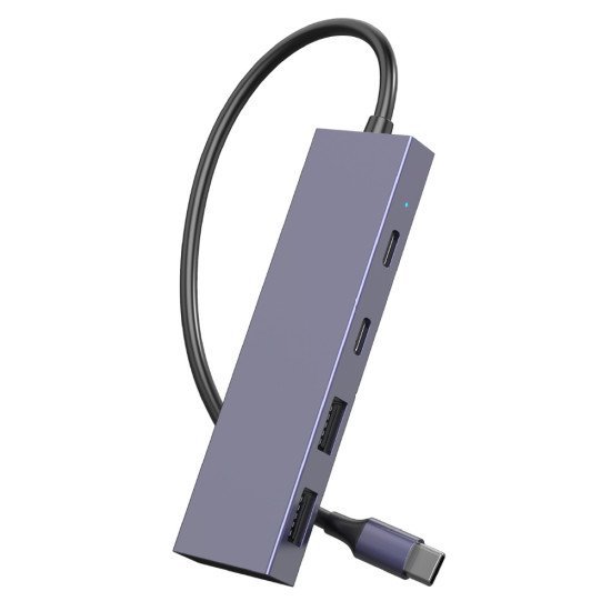 Powertech Usb Hub Pth-110, 4X Θυρών, 10Gbps, Usb-C Σύνδεση, Γκρι Powertech Usb Hub Pth-110, 4X Θυρών, 10Gbps, Usb-C Σύνδεση, Γκρι
