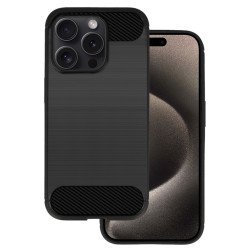 Powertech Θήκη Carbon Mob-1929 Για Iphone 15 Pro, Μαύρη