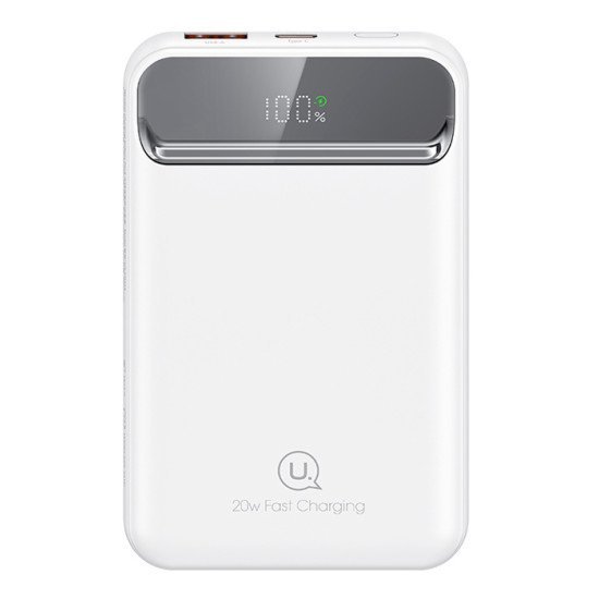 Usams Power Bank Us-Cd214, 2X Έξοδοι, Wireless, 10000Mah, 20W, Λευκό Usams Power Bank Us-Cd214, 2X Έξοδοι, Wireless, 10000Mah, 20W, Λευκό