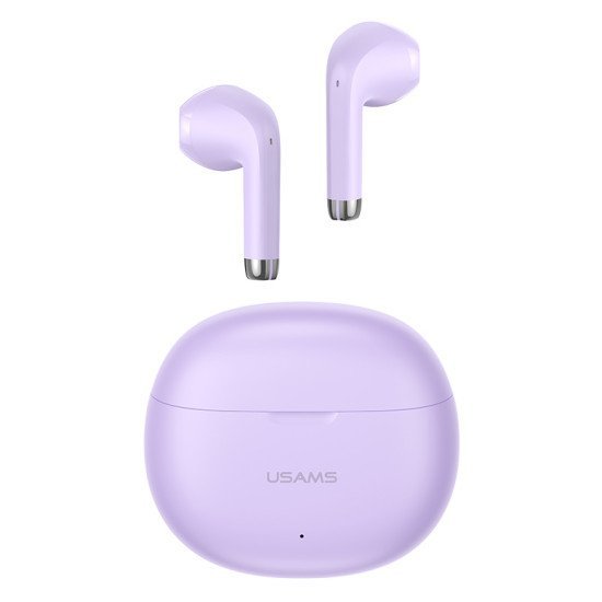 Usams Earphones Με Θήκη Φόρτισης Us-Yo17, True Wireless, Μωβ