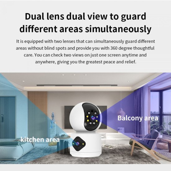 Vstarcam Smart Κάμερα C992Dr, 3Mp, Dual Lens, Wi-Fi, Ptz, Sd Vstarcam Smart Κάμερα C992Dr, 3Mp, Dual Lens, Wi-Fi, Ptz, Sd
