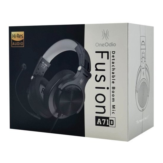 Oneοdio Gaming Headset Fusion A71D, 3.5Mm Σύνδεση, Hi-Res, 40Mm, Μαύρο