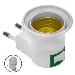 Powertech Ντουί Ρεύματος E27-021 Με Διακόπτη, E27 Υποδοχή, Λευκό, 5Τμχ Powertech Ντουί Ρεύματος E27-021 Με Διακόπτη, E27 Υποδοχή, Λευκό, 5Τμχ